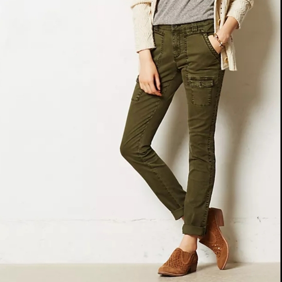 Pilcro and the Letterpress Pants - Pilcro Tiri Cargo - Olive - Size 4